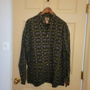 Vintage Barn Fly button down shirt men’s Size Large cotton Buffalo Print